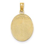 10K Fleur de Lis on Oval Disc Charm - Image 4