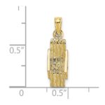 10K 3-D Lounge Beach Chair Charm - Image 3