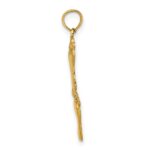 10K Polished Double Vertical Feet Charm - Image 2