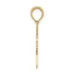 10k Polished Female Graduation Profile Charm - Image 2