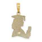 10k Polished Female Graduation Profile Charm - Image 4
