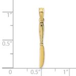 10K 3-D and Polished Table Knife Charm - Image 3