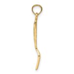 10K 3-D and Polished Table Fork Charm - Image 2