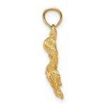 10K 2-D Textured Octopus Charm - Image 2