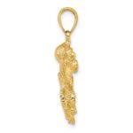 10K 2-D and Textured Octopus Charm - Image 2