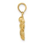 10K 2-D and Textured Octopus Charm - Image 2