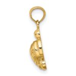 10K Textured Mini Sea Turtle Charm - Image 2