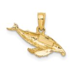 10K 2-D Whale Charm - Image 4