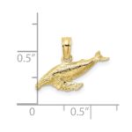 10K 2-D Whale Charm - Image 3