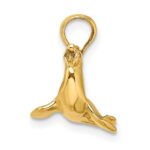 10K 3-D Polished Seal Charm - Image 2
