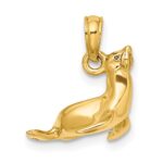 10K 3-D Polished Seal Charm - Image 4