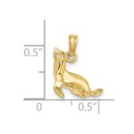 10K 3-D Polished Seal Charm - Image 3