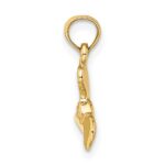 10K 3-D Polished Mini Three Blade Propeller Charm - Image 2