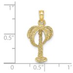 10K 2-D Palm Tree w/ Coconuts Charm - Image 3