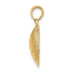 10K Textured 2-D Clam Shell Charm - Image 2