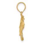 10K 2-D Stingray Charm - Image 2