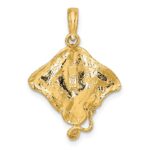 10K 2-D Stingray Charm - Image 4