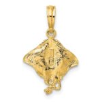 10K 2-D Stingray Charm - Image 4