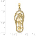10K Triple Turtle Flip-Flop Charm - Image 3