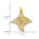 10K 2-D Spotted Eagle Ray w/ Holes Charm - Image 3