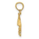 10K 2-D Stingray Charm - Image 2