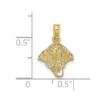 10K 2-D Stingray Charm - Image 3