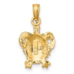 10K 2-D Sea Turtle w/ Spiny Shell Charm - Image 4