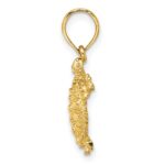 10K 2-D Land Turtle Charm - Image 2