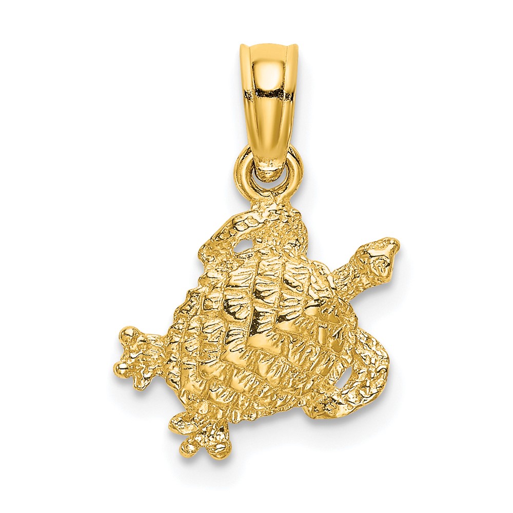 10K7651.jpg 10K Textured Sea Turtle Charm - Image 1