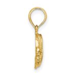 10K Polished Engraved Fish Charm - Image 2