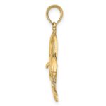 10K Polished Dolphin Jumping Through Hoop Charm - Image 2