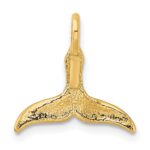 10K 3-D Polished Whale Tail Charm - Image 3
