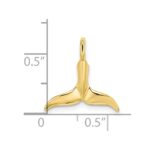 10K 3-D Polished Whale Tail Charm - Image 4