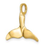 10K 3-D Polished Whale Tail Charm - Image 5