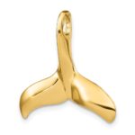 10K 3-D Polished/Textured Whale Tail Charm - Image 5