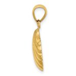 10K Polished 2-D Scallop Shell Charm - Image 2