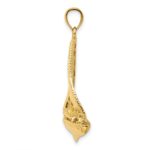 10K 3-D Polished Sailboat Charm - Image 2