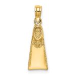 10K Scuba Flipper Charm
