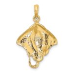 10K Stingray W/ Polished Edge Charm - Image 4