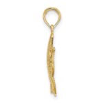 10K Polished Cut-Out Fish Charm - Image 2