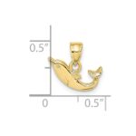 10K Polished Mini Dolphin Charm - Image 3