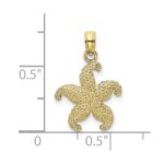 10K Puffed Starfish Charm - Image 3