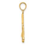 10K 2-D Polished Sailboat Charm - Image 2