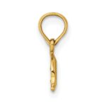 10K 2-D Mini Double Dolphins Swimming Charm - Image 2