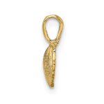 10K Mini Scallop Shell Charm - Image 2