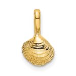 10K Mini Clam Shell Charm