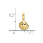 10K Mini Clam Shell Charm - Image 3