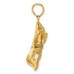 10K 2-D Bass Fish Jumping Charm - Image 2