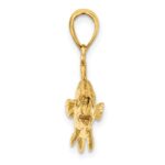 10K 3-D Red Fish Charm - Image 2