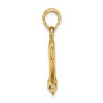 10K 3-D Small Shackle Link Screw Charm - Image 2